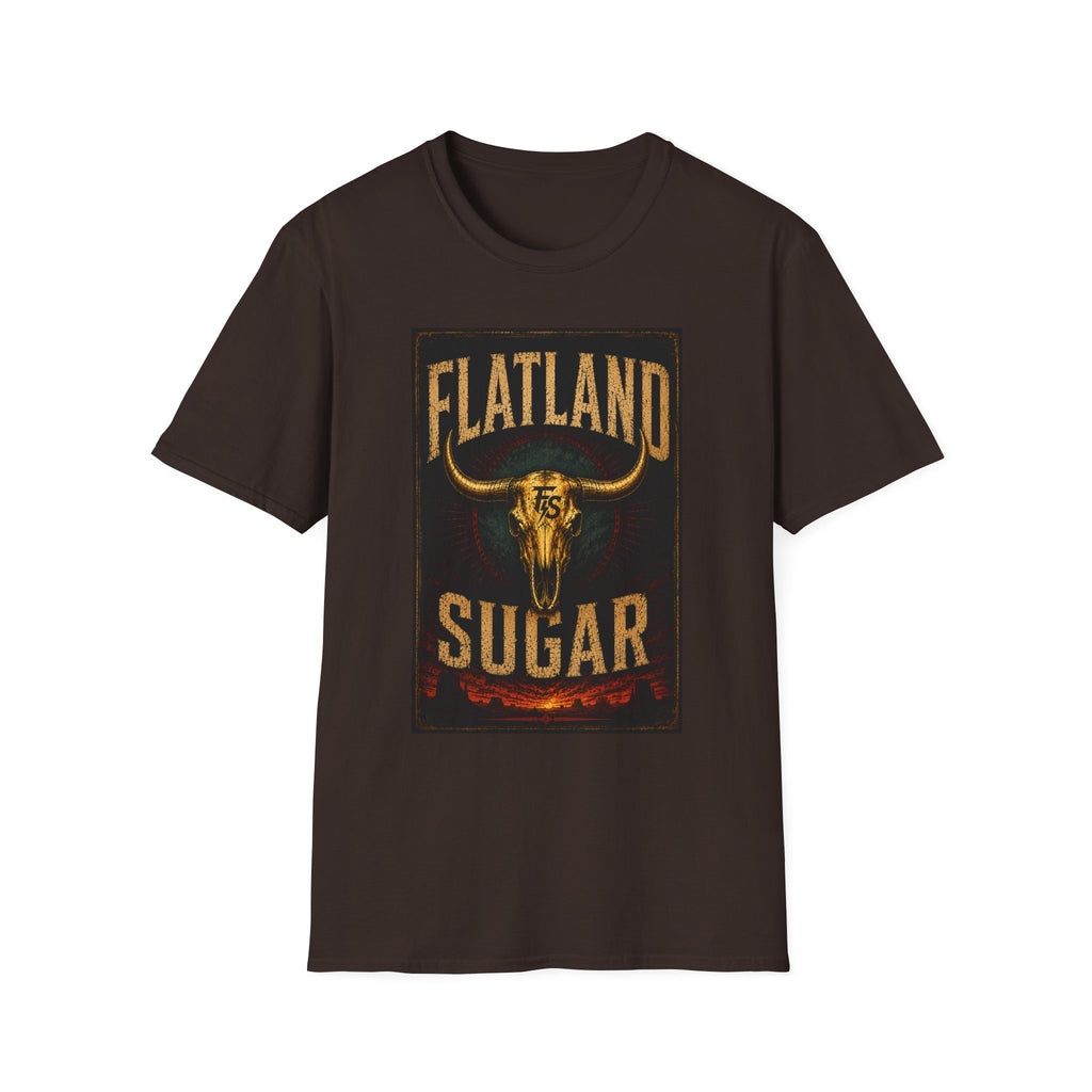Flatland Sugar T-Shirt — Vintage Bull Skull Western Tee