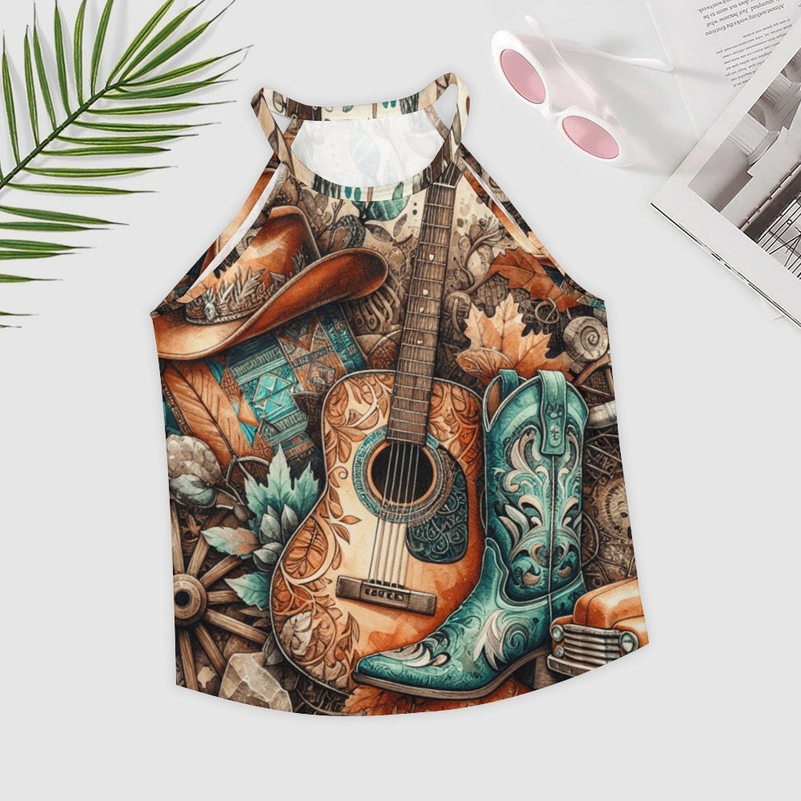 Baha Ranch Country Music Collage Western Tank Top