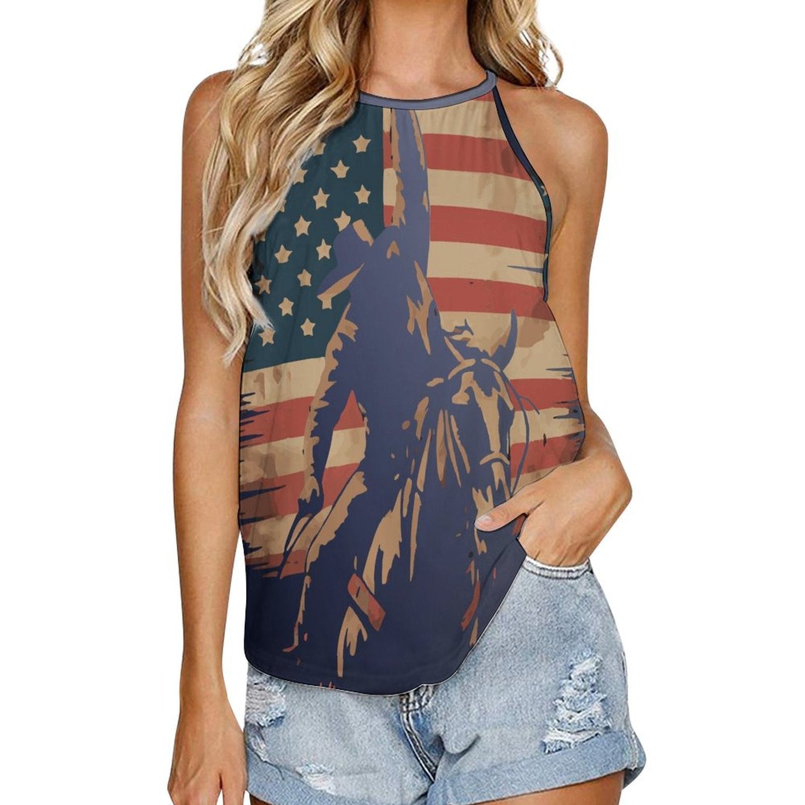 Baha Ranch American Cowboy Tank Top